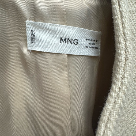 Mango Elegant Cream Women's Long Coat - Picture 8 of 10